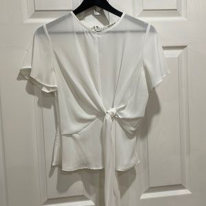 White flowy top by Forever 21